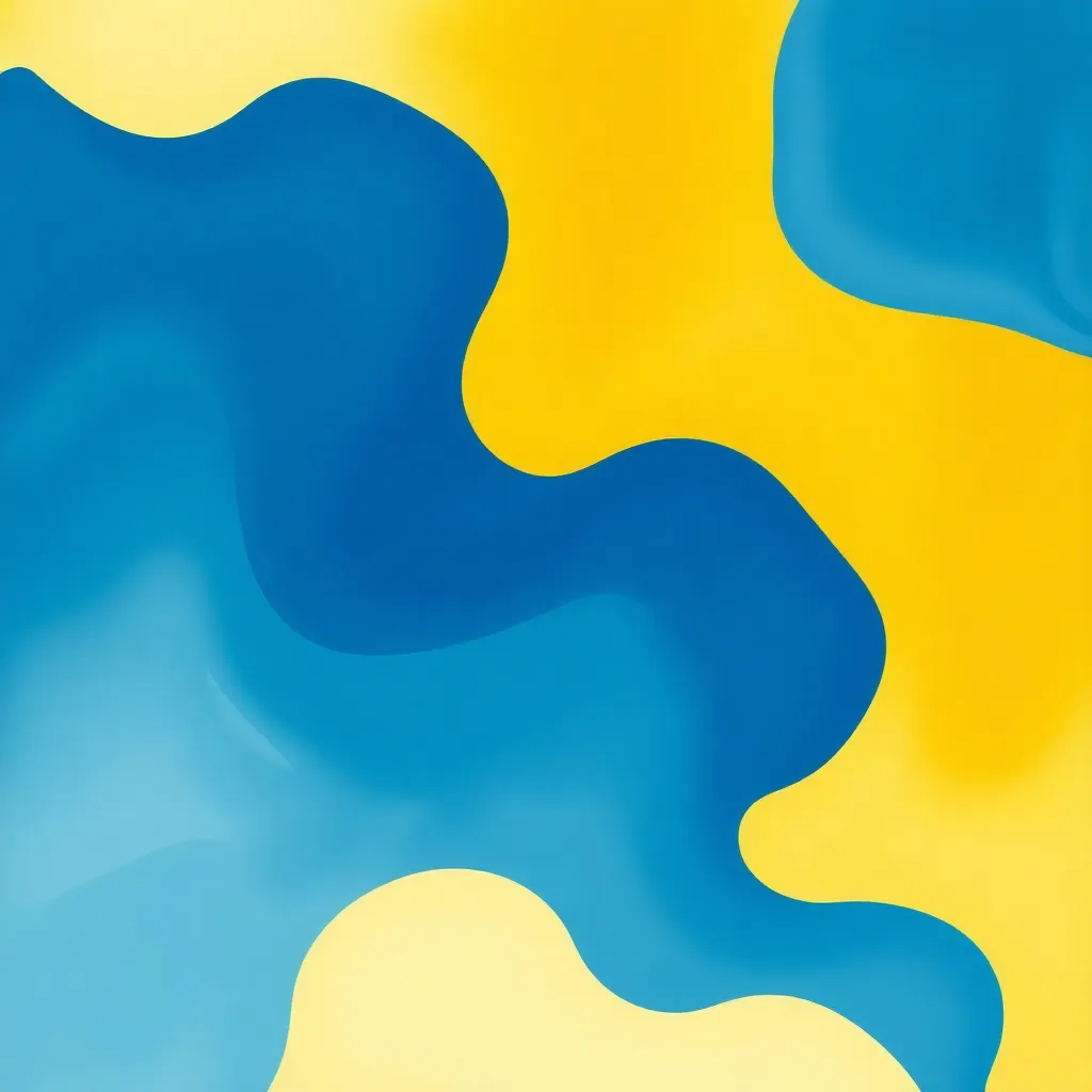Fondo decorativo con patrón abstracto en tonos azules y amarillos, cubriendo todo el contenedor de contacto